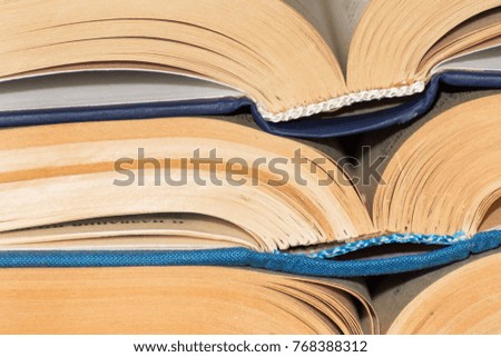 The books on the table