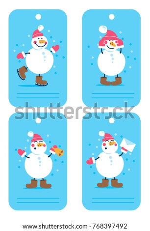 Lovely christmas snowman clip art for your design. 