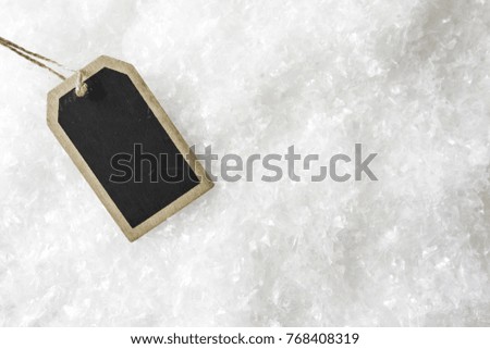 Christmas decoration  background Frame with label. Space for text
