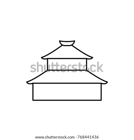 temple icon illustration isolated vector sign symbol