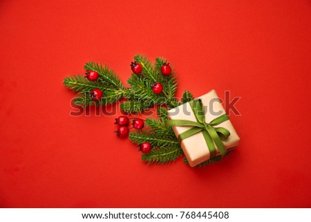 Happy New Year Merry Christmas Gift Box decoration