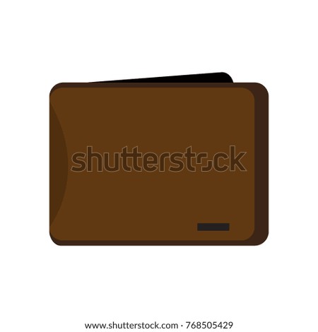 Leather wallet isolated on white background, Vector illustration