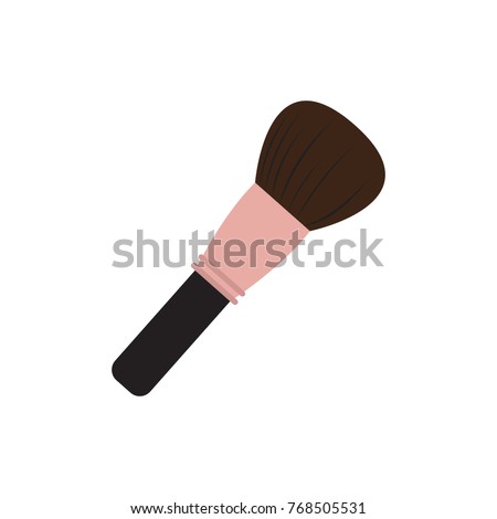 Isolated makeup brush on a white background, Vector illustration