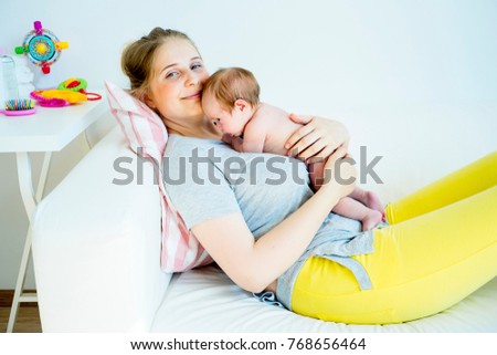 Mother with her baby