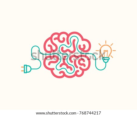 Brainstorming creative idea. Innovation and solution, vector illustration. Royalty-Free Stock Photo #768744217
