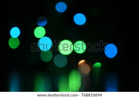 Abstract light bokeh green and blue color
