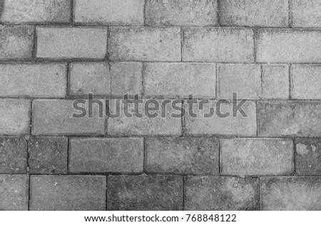 Floor and walll with the grey block cement and stone background texture and abstract. Royalty-Free Stock Photo #768848122