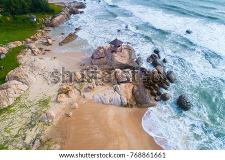 granite rocks on the shore of the South China sea
