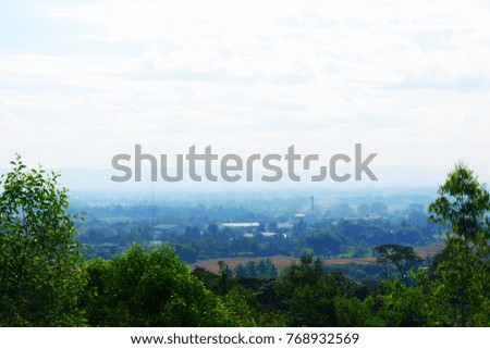 Landscape view from the height of Phan District,Chiang rai,Thailand.