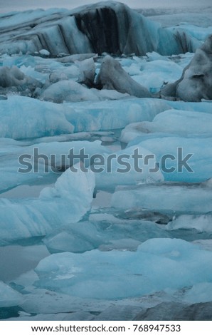Iceland Jokulsarlon glacier lake winter