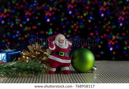 Set of Christmas decorative ornaments