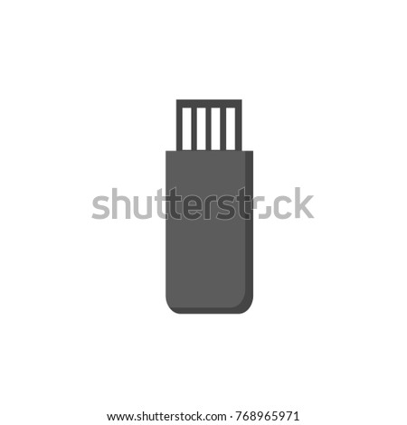 USB flash Icon in trendy flat style isolated on grey background, for your web site design, app, logo, UI. Vector illustration