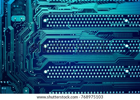 Circuit board. Electronic computer hardware technology. Motherbo