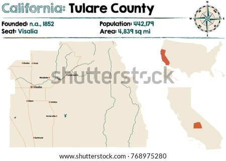 TULARE-COUNTY-MAP Stock Vector Images - Avopix.com