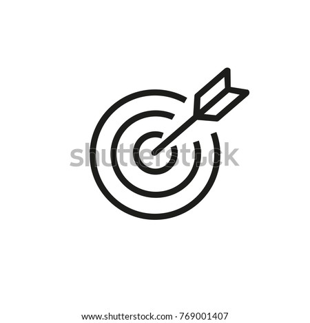 Target with arrow icon Royalty-Free Stock Photo #769001407