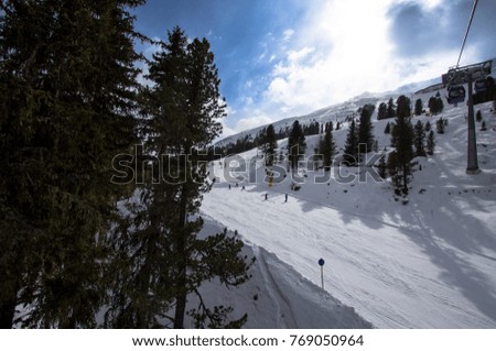 Beatifull slope in the Alps, Soelden, Austria