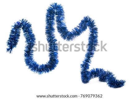 Christmas garland. Abstract isolated photo on white background.