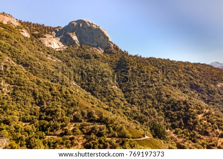 Panorama of Moro Rock in Sequoia National Park
