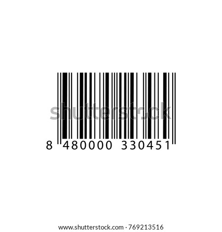 Realistic barcode icon.  Barcode vector illustration.