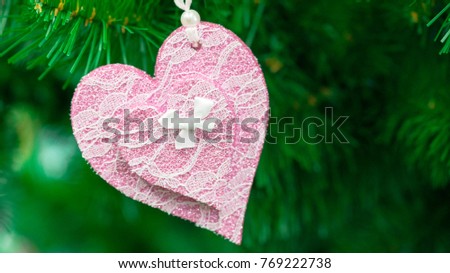 the heart hangs on the tree