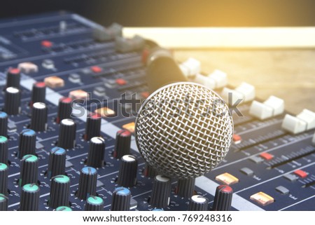Microphone and Audio Mixer, Main Equipment for Voice Recording