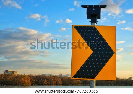 Traffic sign with natural background. 