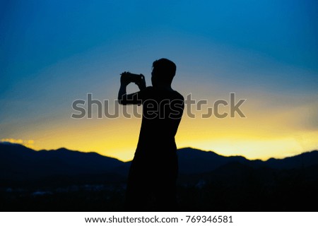 men in silhouette