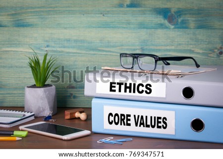 core values and ethics. Successful business and career background. Royalty-Free Stock Photo #769347571