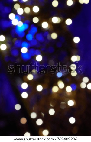 Celebration lights, lamps and garlands with bokeh