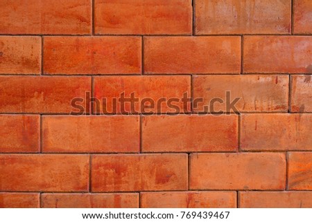 Red Brick wall background.