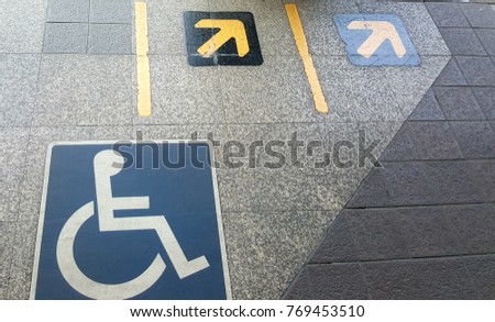 Platform for handicapped people wait for train.