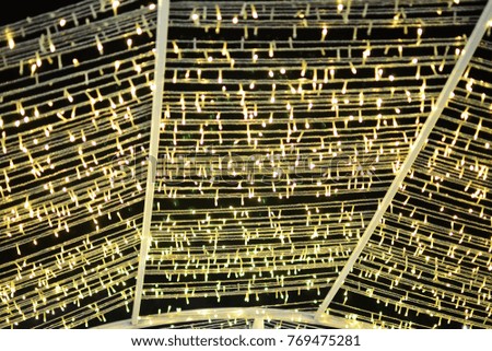 Pattern of light with black background