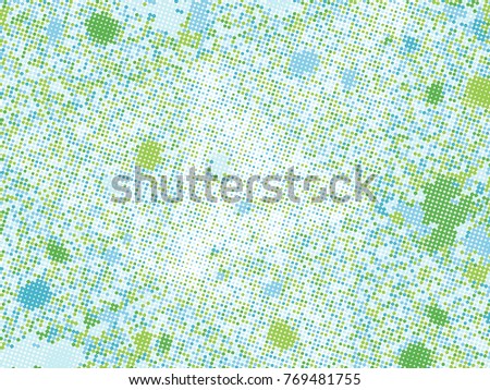 Green grunge texture. Abstract halftone background. Vector pattern.