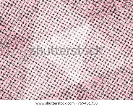 Pink grunge texture. Abstract halftone background. Vector pattern.