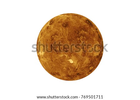 Planet Venus isolated on white. Elements of this image are furnished by NASA