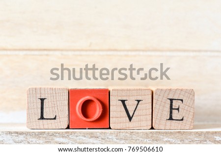 Love wooden letters