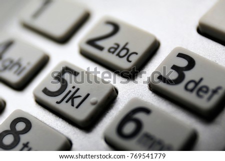 An macro Image of a keybord with numbers