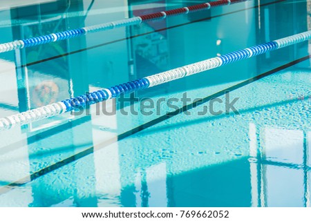 modern swimming pool at spa center Royalty-Free Stock Photo #769662052