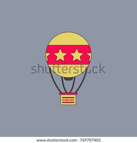 Circus Watercolor hot air balloon