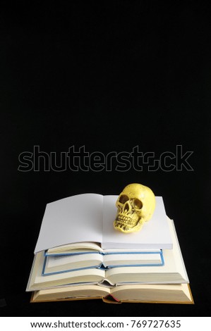 Empty Classic Book Isolated over a Black Background