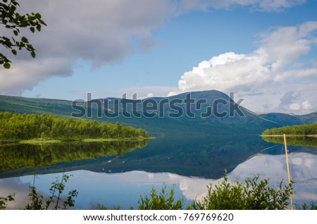 Scenic nature on mountain in Sweden