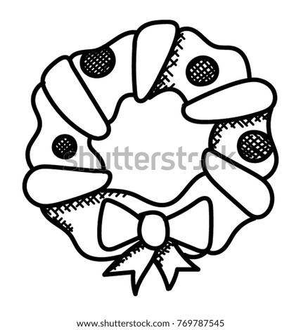 
A wreath doodle icon 
