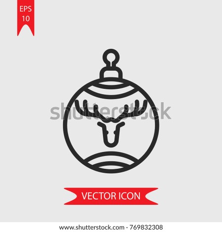 Bauble vector icon, illustration symbol