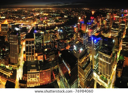 Sydney city night view