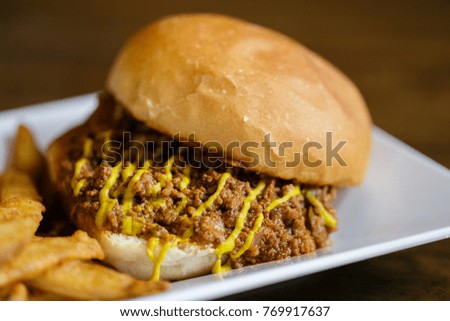 Gourmet Hamburger Plated