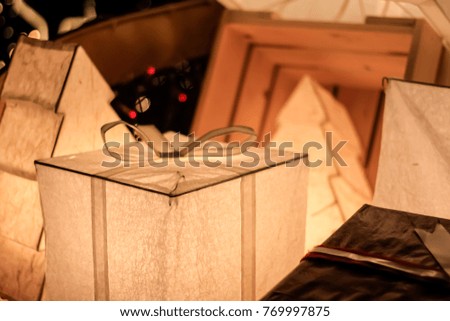 Gift Box Lightbox Christmas and New year decorations, soft focus