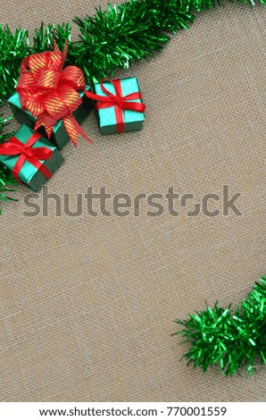 Christmas background with ornaments and decorations.