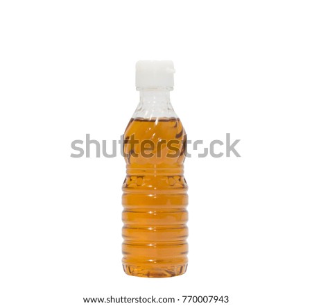 Bottle of fish sauce in white background