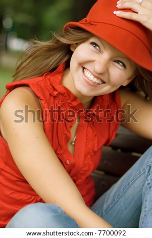 Laughing young woman