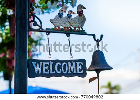 welcome sign background